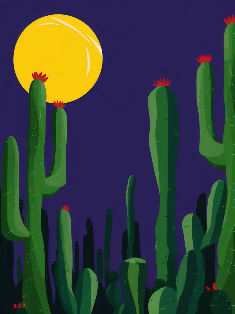 Nuit lunaire du désert hahnemühle de Obs Canvas