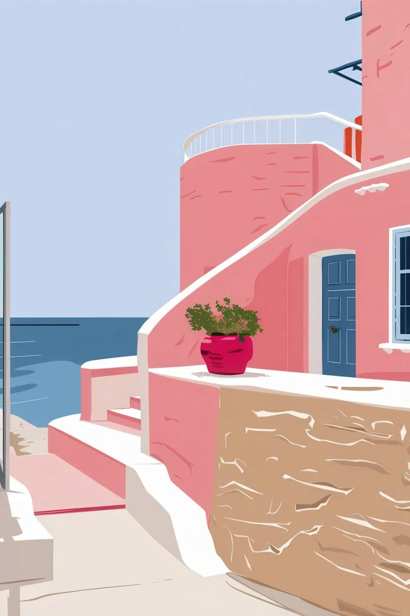 Scala del Mar Egeo poster da Thistle Bloom