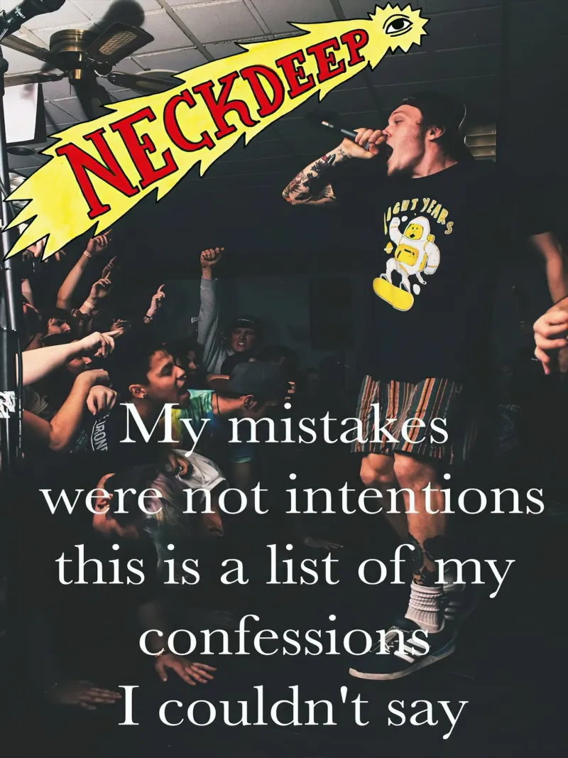 Neck Deep tela con Cornice a cassetta da Musadad Shop
