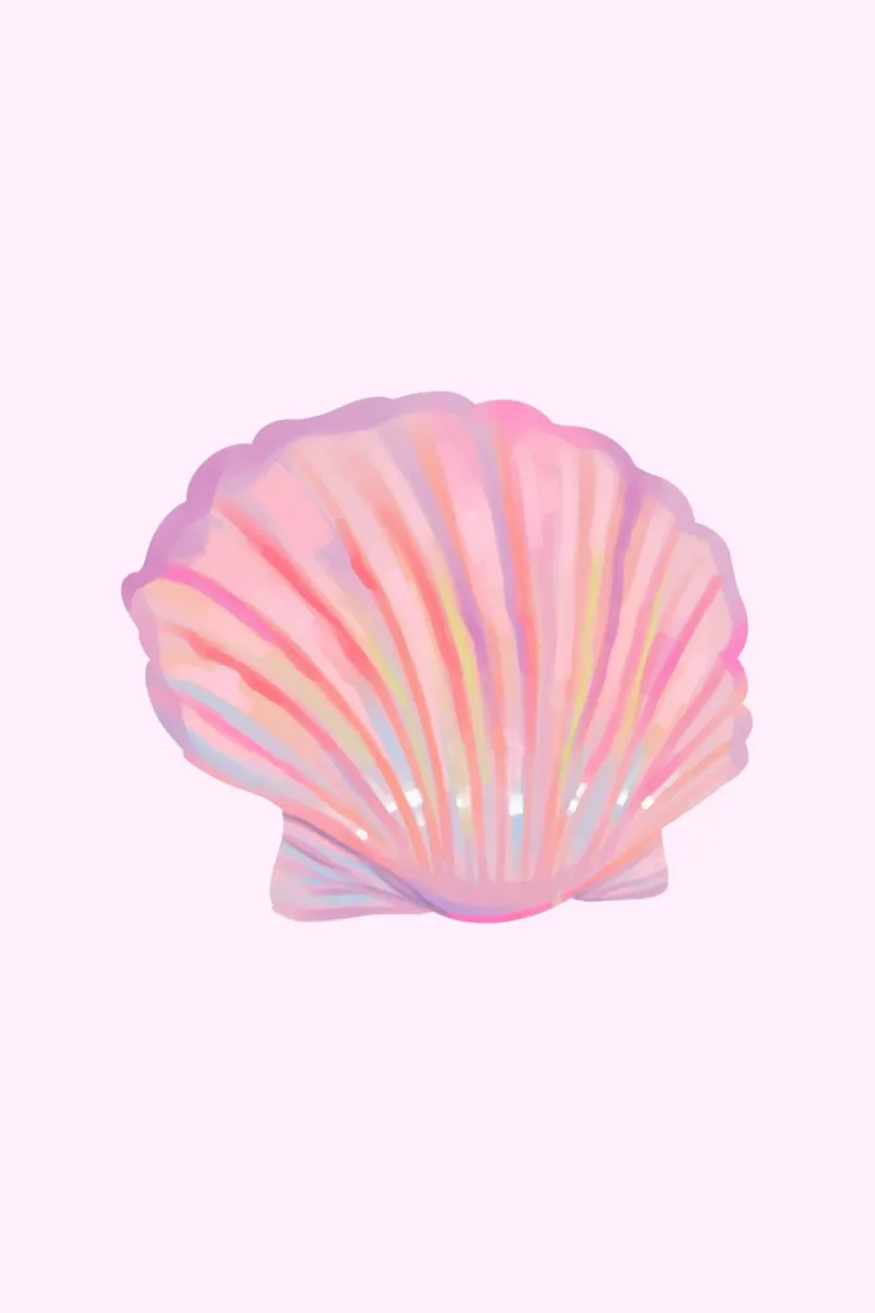 Iridescent Seashell Pastel Pink Ocean Art Print canvas by homdeco