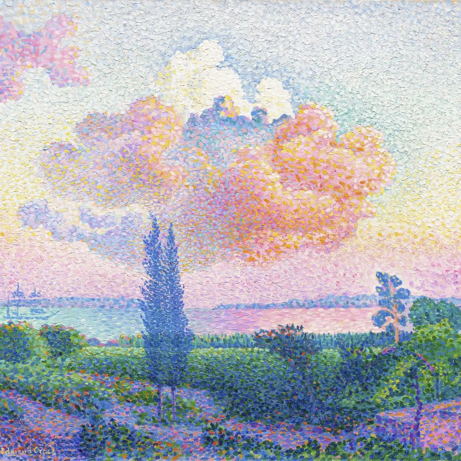 The Pink Cloud (1896) by Henri-Edmond Cross acrylic glass by Art History