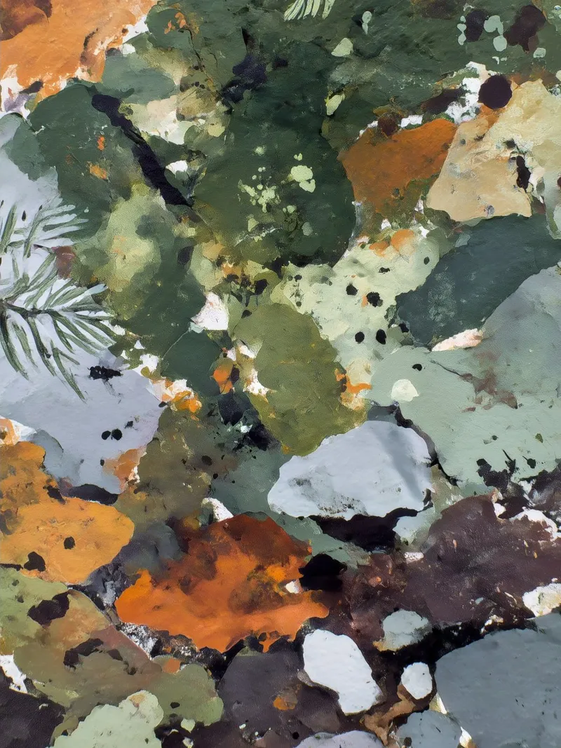 Lichen & Leaffall acrylic glass by Luke Wilder Studio