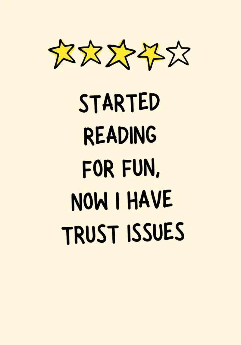 Stampa poster "Problemi di fiducia" Funny Bookworm poster da vintagepod