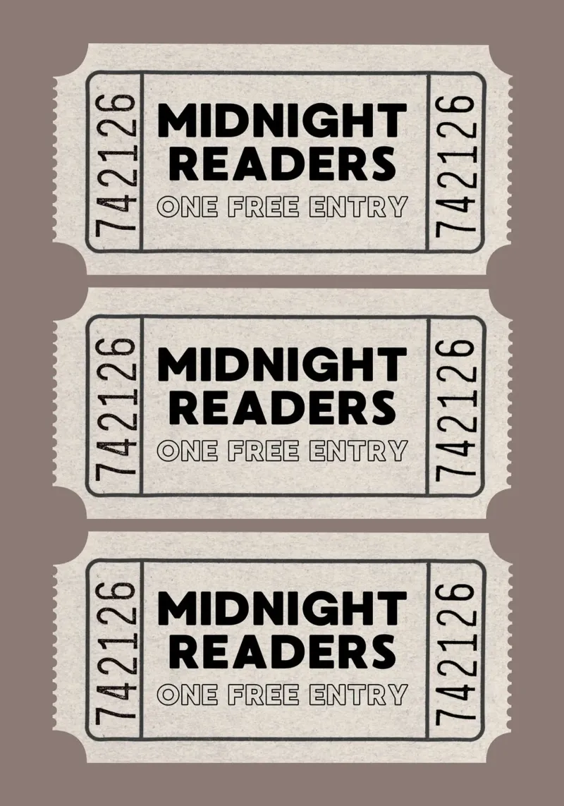 "Lectores de Medianoche" Cartel de entradas para amantes de los libros poster de vintagepod