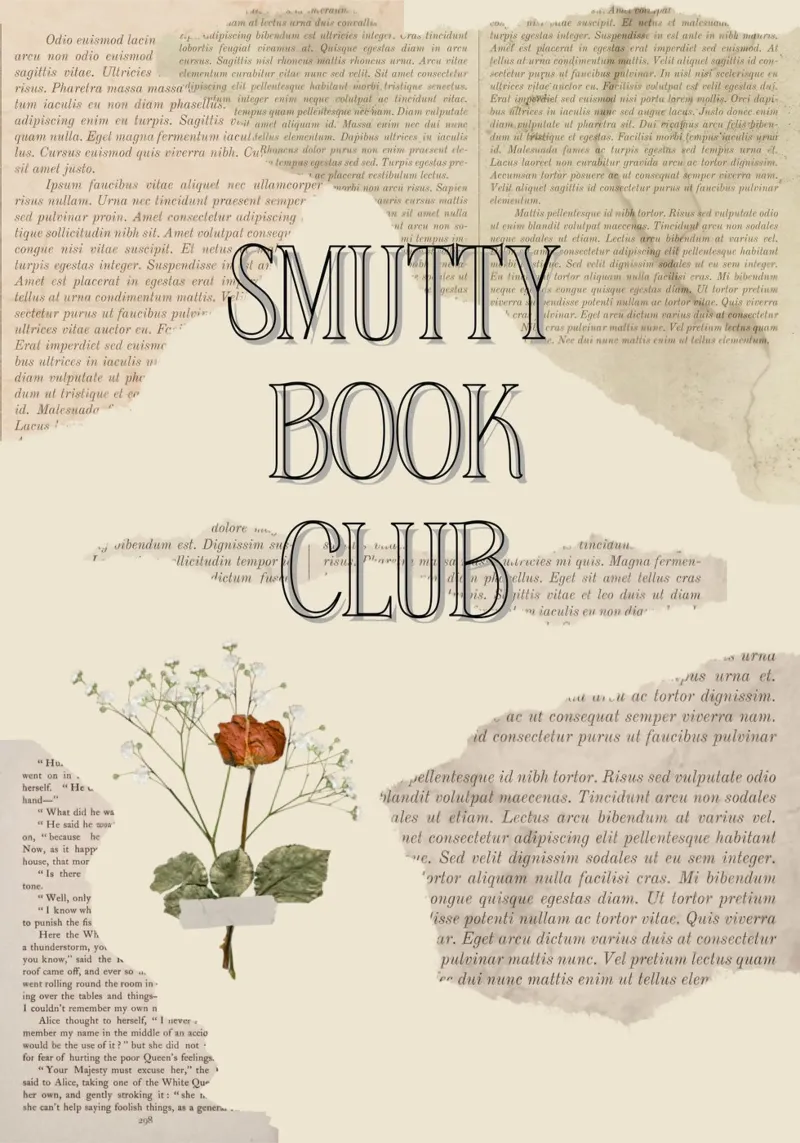 "Poster con citazioni libresche "Smutty Book Club tela con Cornice a cassetta da vintagepod