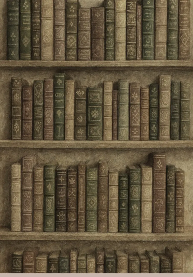 Vintage Bookshelf Dark Academia Aesthetic Poster pellicola backlit da vintagepod