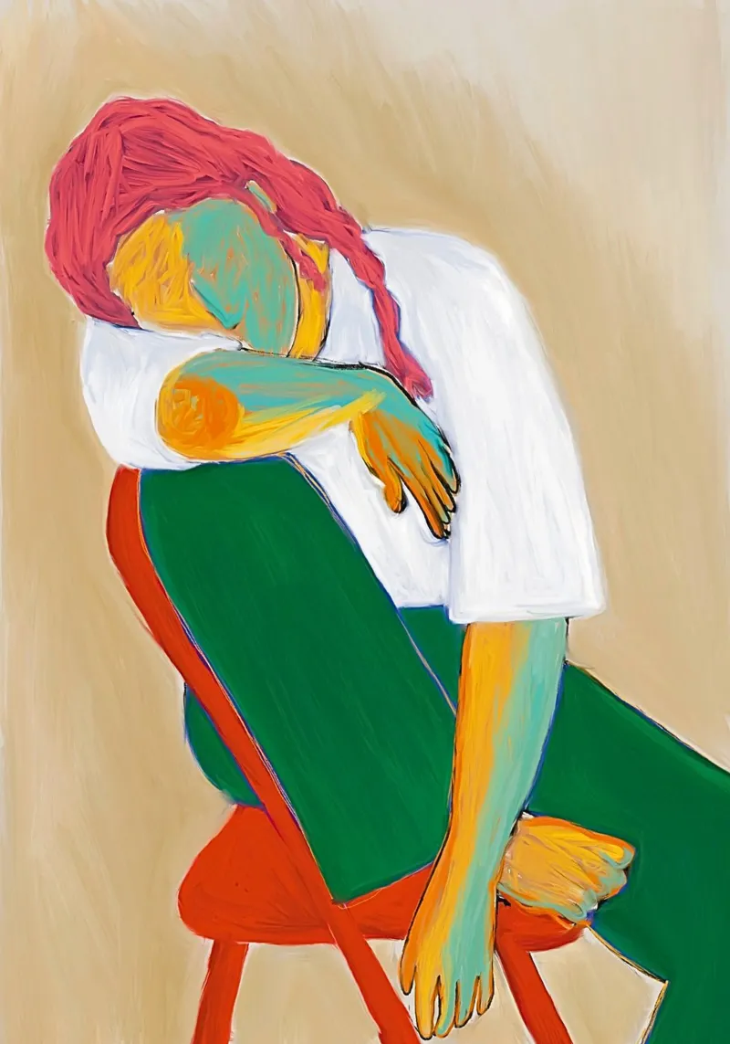 The woman rests poster by tainah negreiros