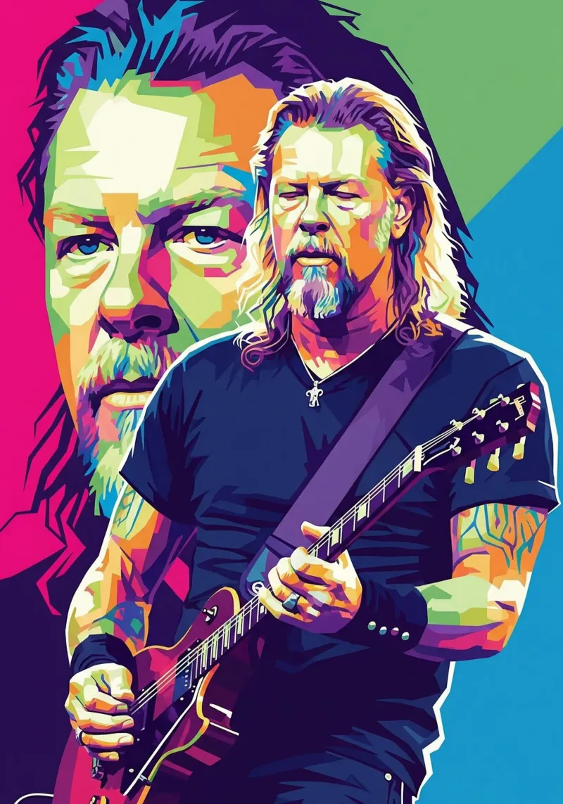 James Hetfield performance alluminio dibond da Hantamrata