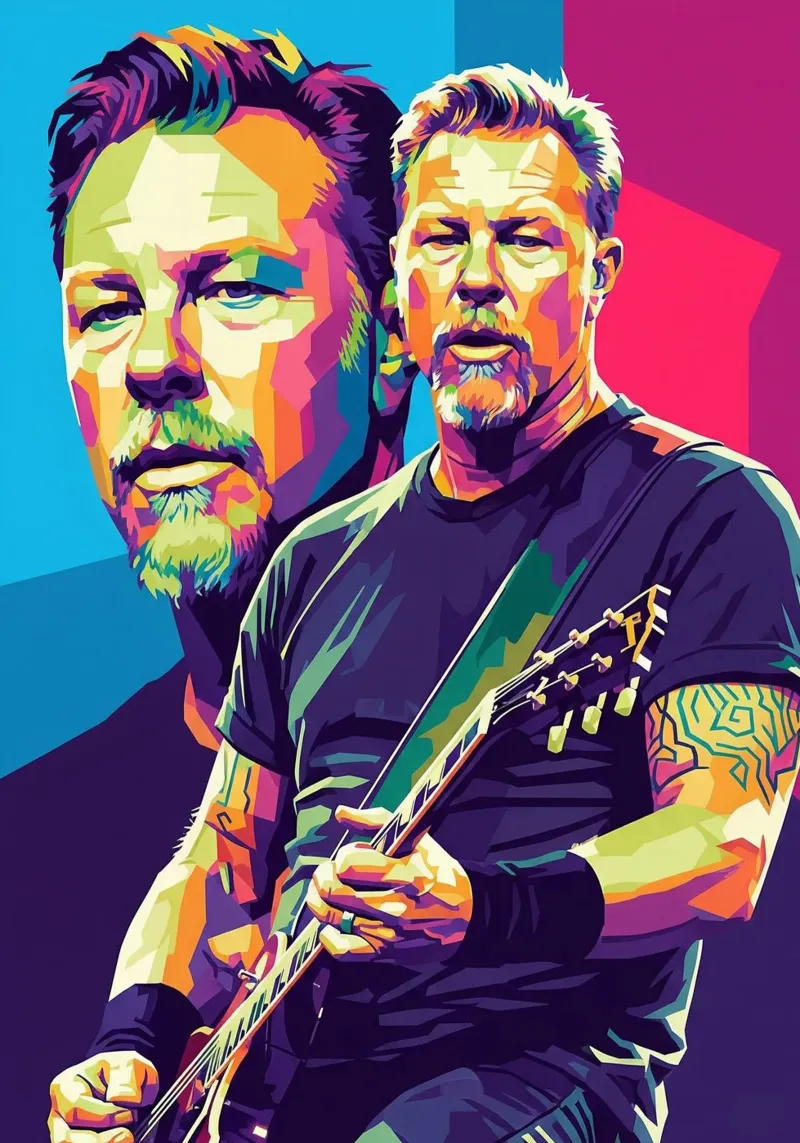 James Hetfield- WPAP art style Hahnemühle von Hantamrata