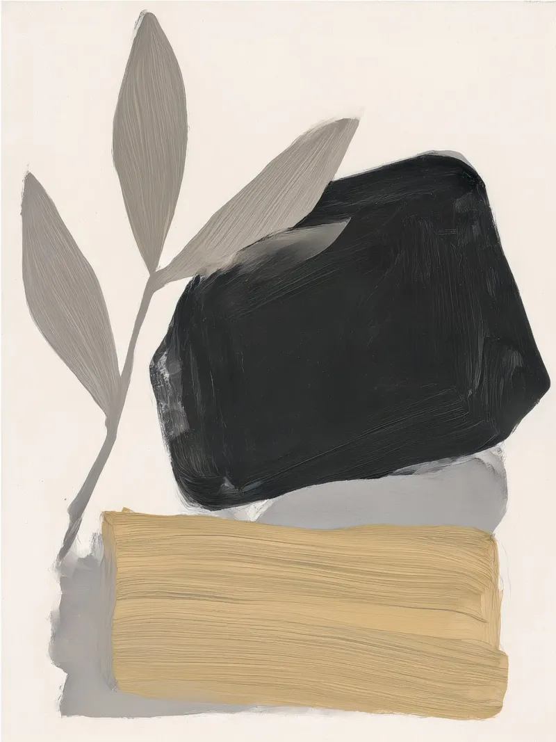 Stacked in Stillness canvas by Seed & Signal