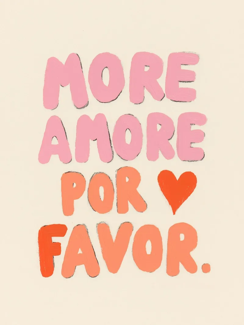 More Amore por Favor, Vibes hahnemühle by Carinaprint