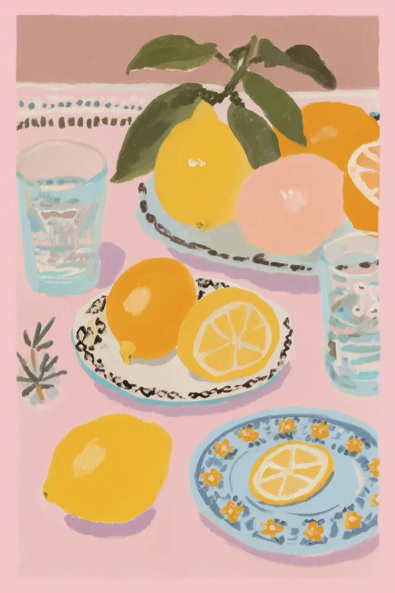 Citrus flavours on the table poster by Carinaprint