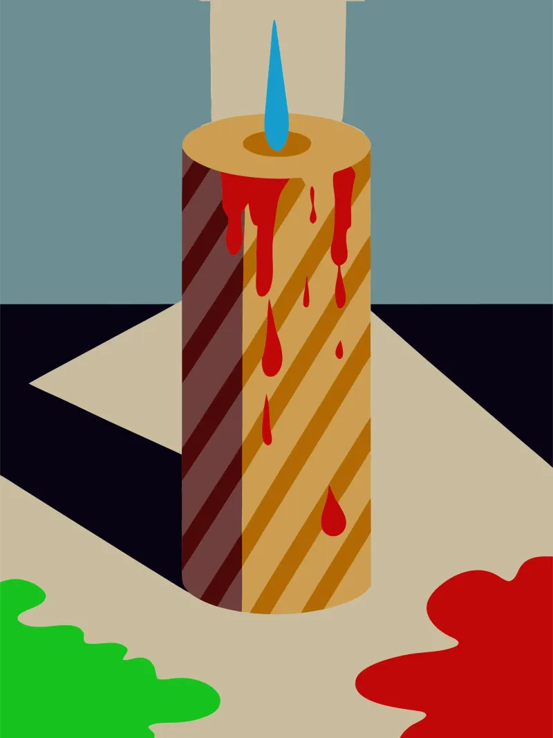 kaars vector canvas met Baklijst van Botania