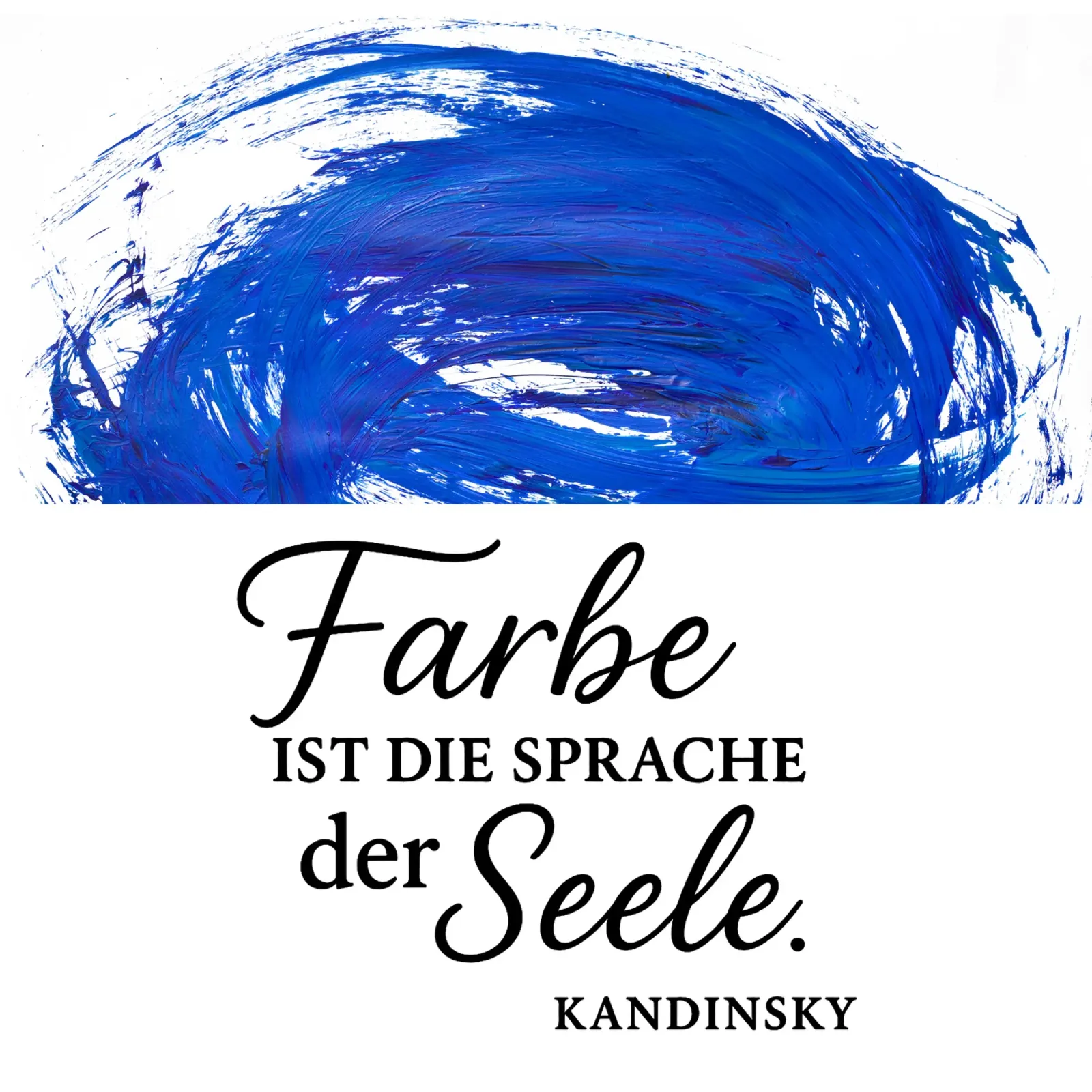FARBE IST DIE SPRACHE DER SEELE tela con Cornice a cassetta da Vintage Van Gogh