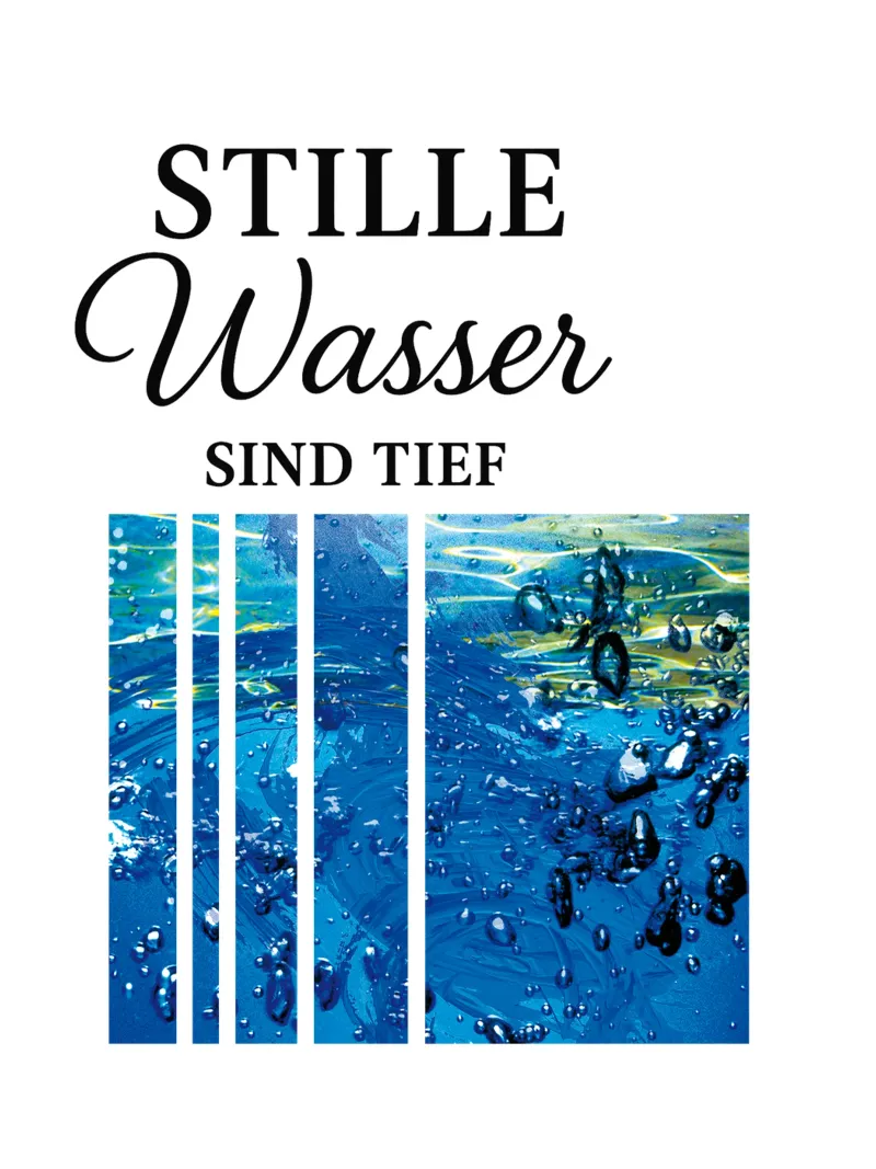 STILLE WASSER SIND TIEF poster met aluminium frame van Vintage Van Gogh