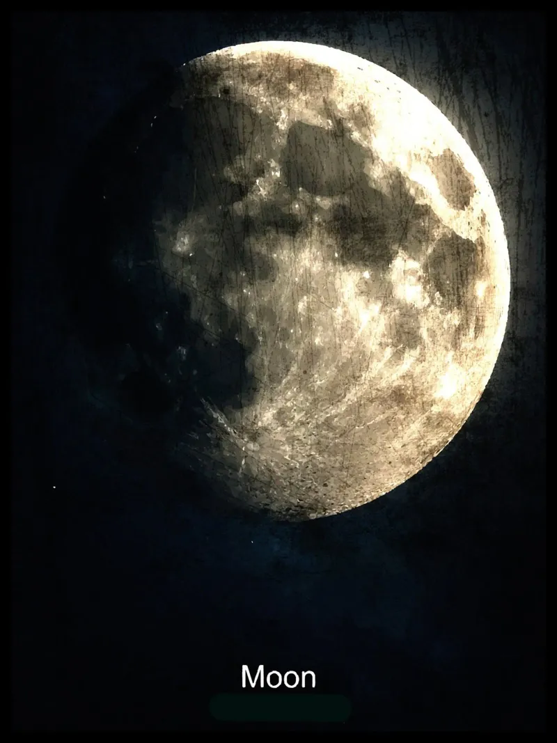 Luna nello spazio Nel sistema solare pellicola backlit da Ashley Studio