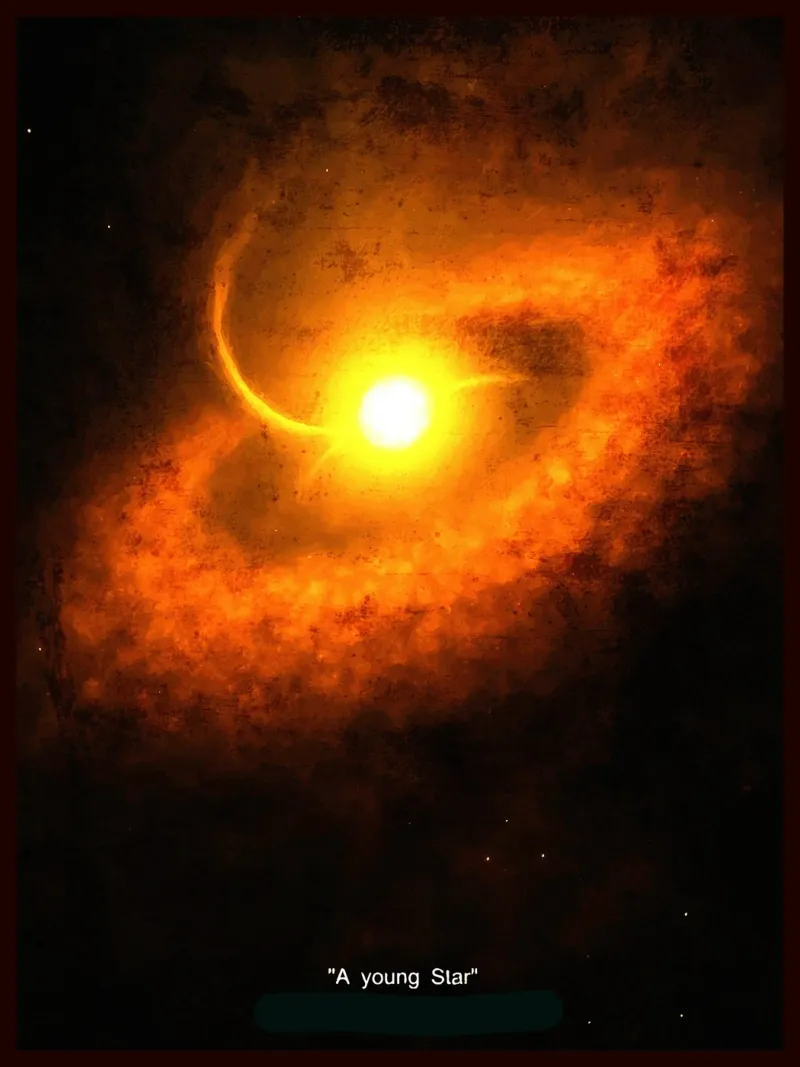 Giovane stella in nebulosa carta hahnemühle da Ashley Studio