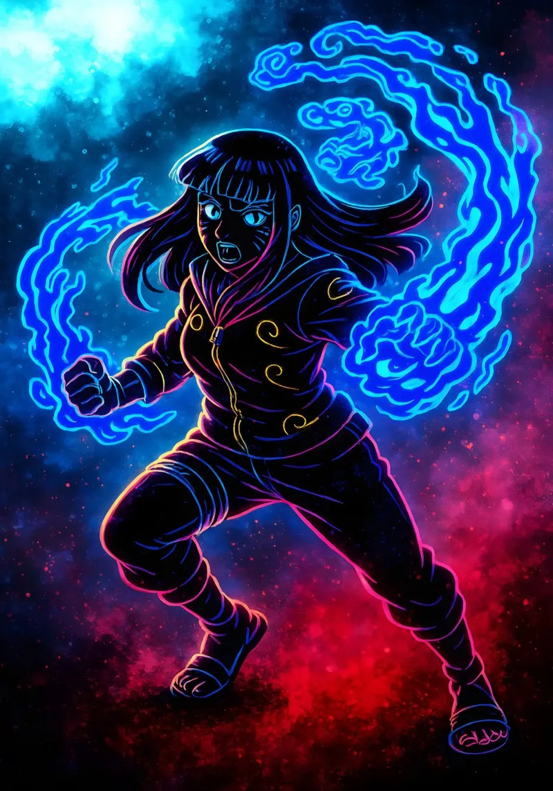 Soul Of Hinata Hyuga tela da DGSoulheroes