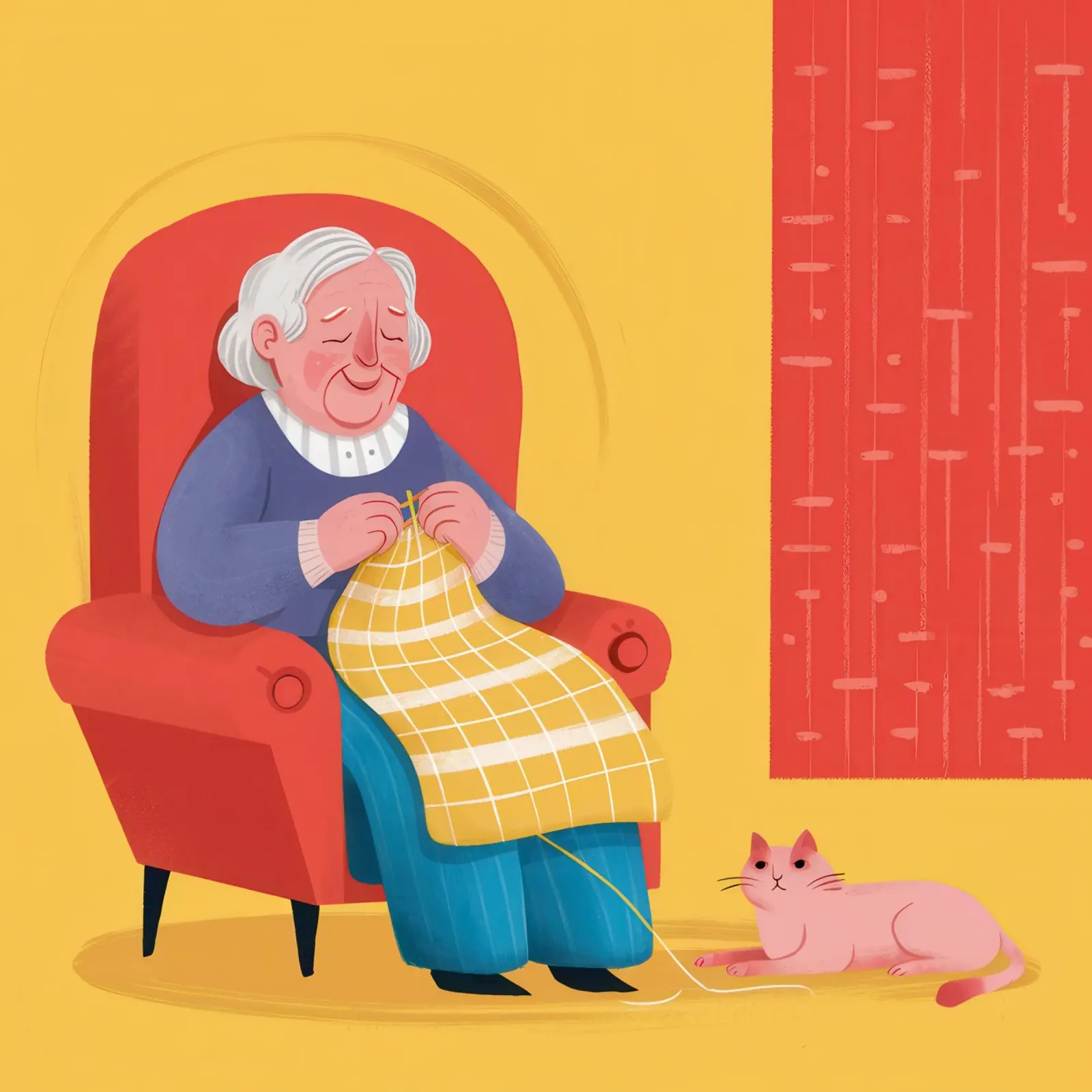 L'angolo accogliente della nonna poster con telaio in legno da Thistle Bloom