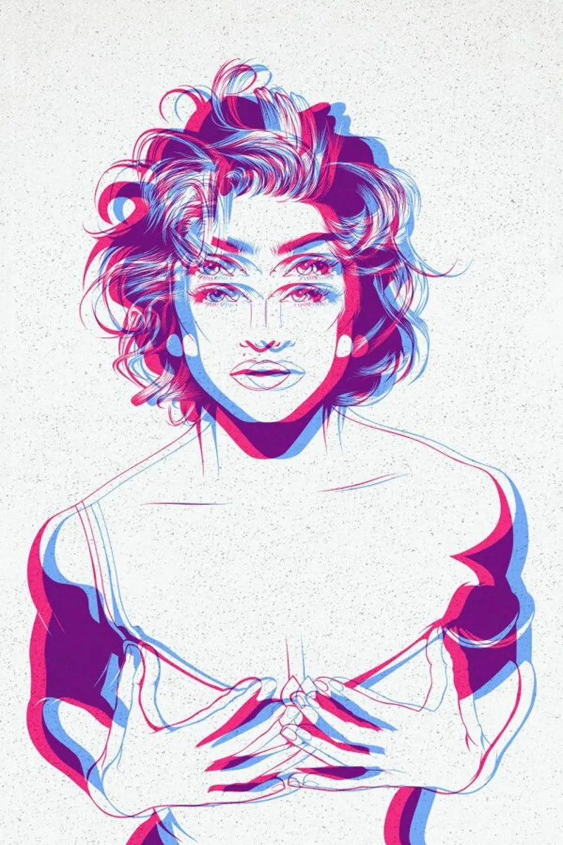 Maghdonna poster con telaio in alluminio da Cranio Dsgn