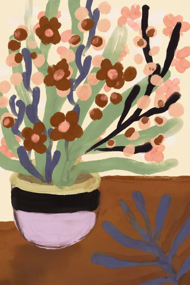 Pastel Flower Impression No 11 carta hahnemühle da treechild