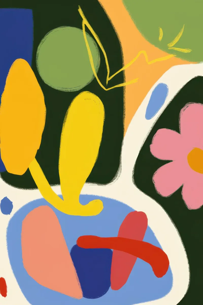 Gefragmenteerd gezicht Abstract canvas van Thistle Bloom