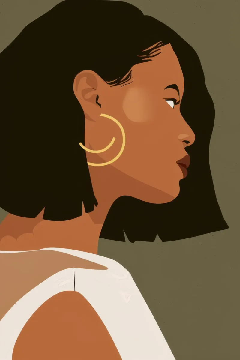 Elegante sguardo d'oro poster con telaio in plastica da Frosh Pallete