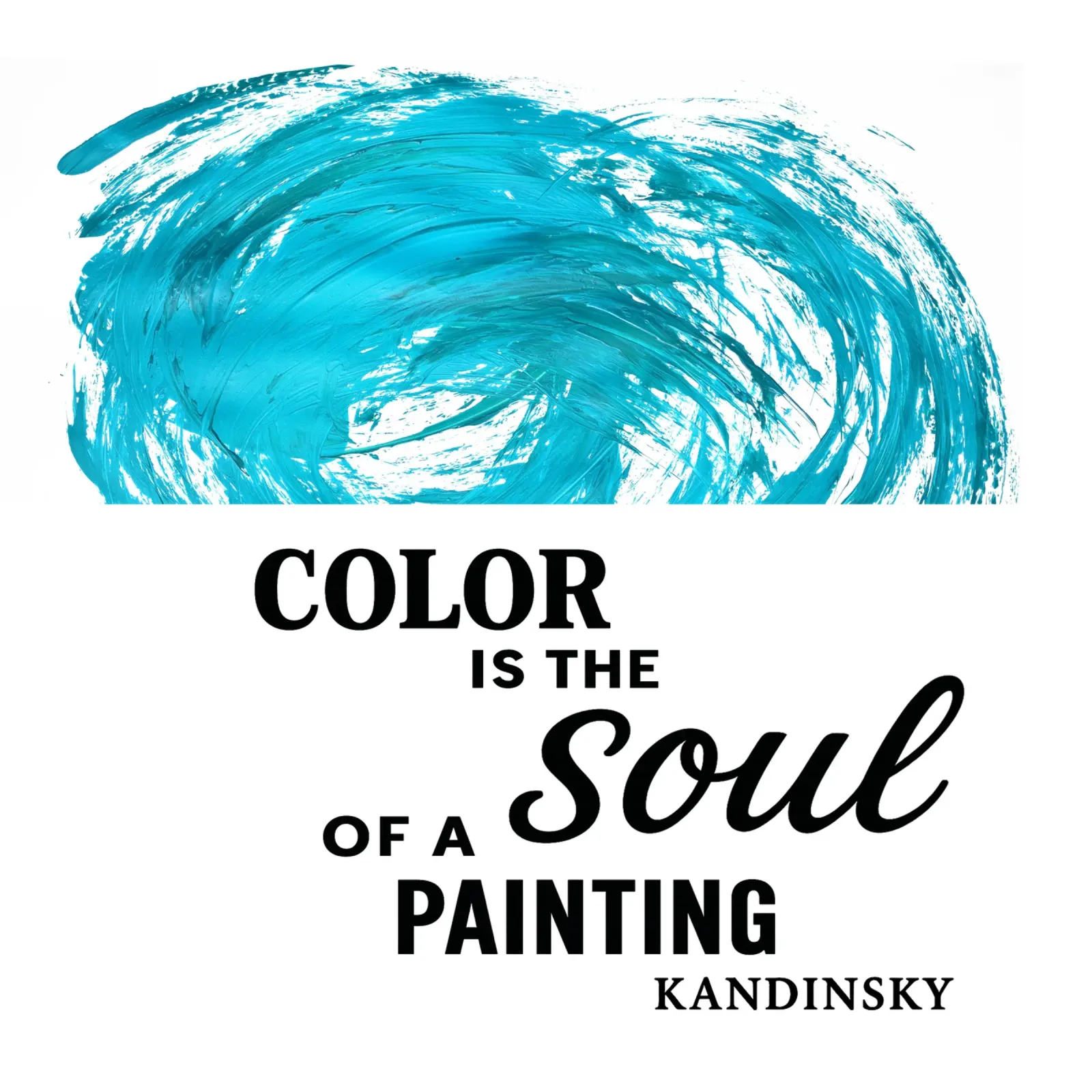 COLOR IS THE SOUL OF A PAINTING (cyan) carta hahnemühle da Vintage Van Gogh