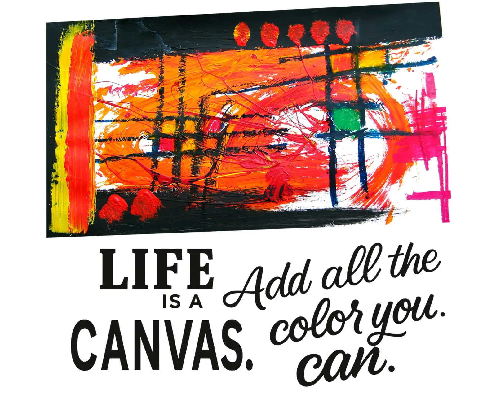 Life is a canvas. Add all the color you can. toile de Vintage Van Gogh
