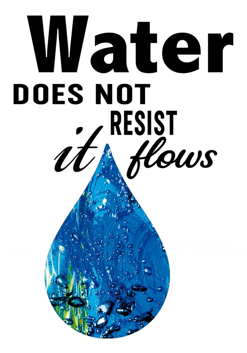 Water does not resist; it flows. pellicola backlit da Vintage Van Gogh