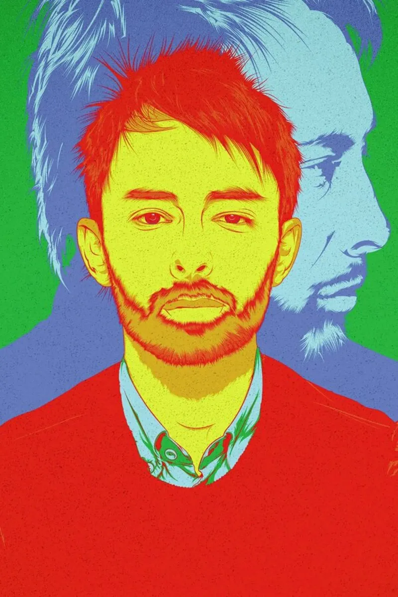 Thom Yorke Rainbow poster con telaio in plastica da Cranio Dsgn