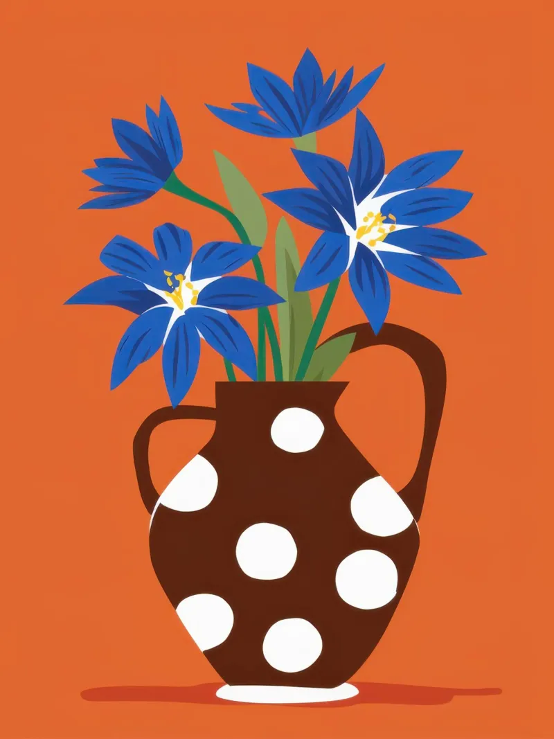 Polka Dot Daisies hahnemühle by Frosh Pallete