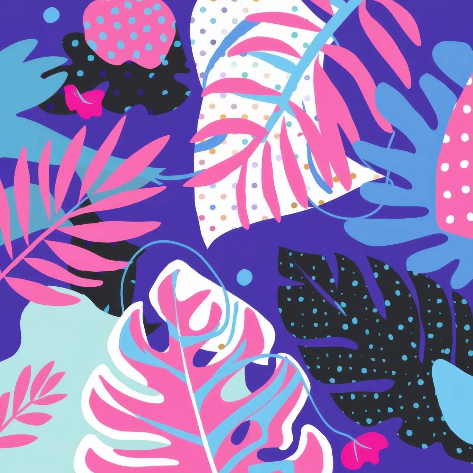 Neon Jungle Night alu-dibond by Frosh Pallete