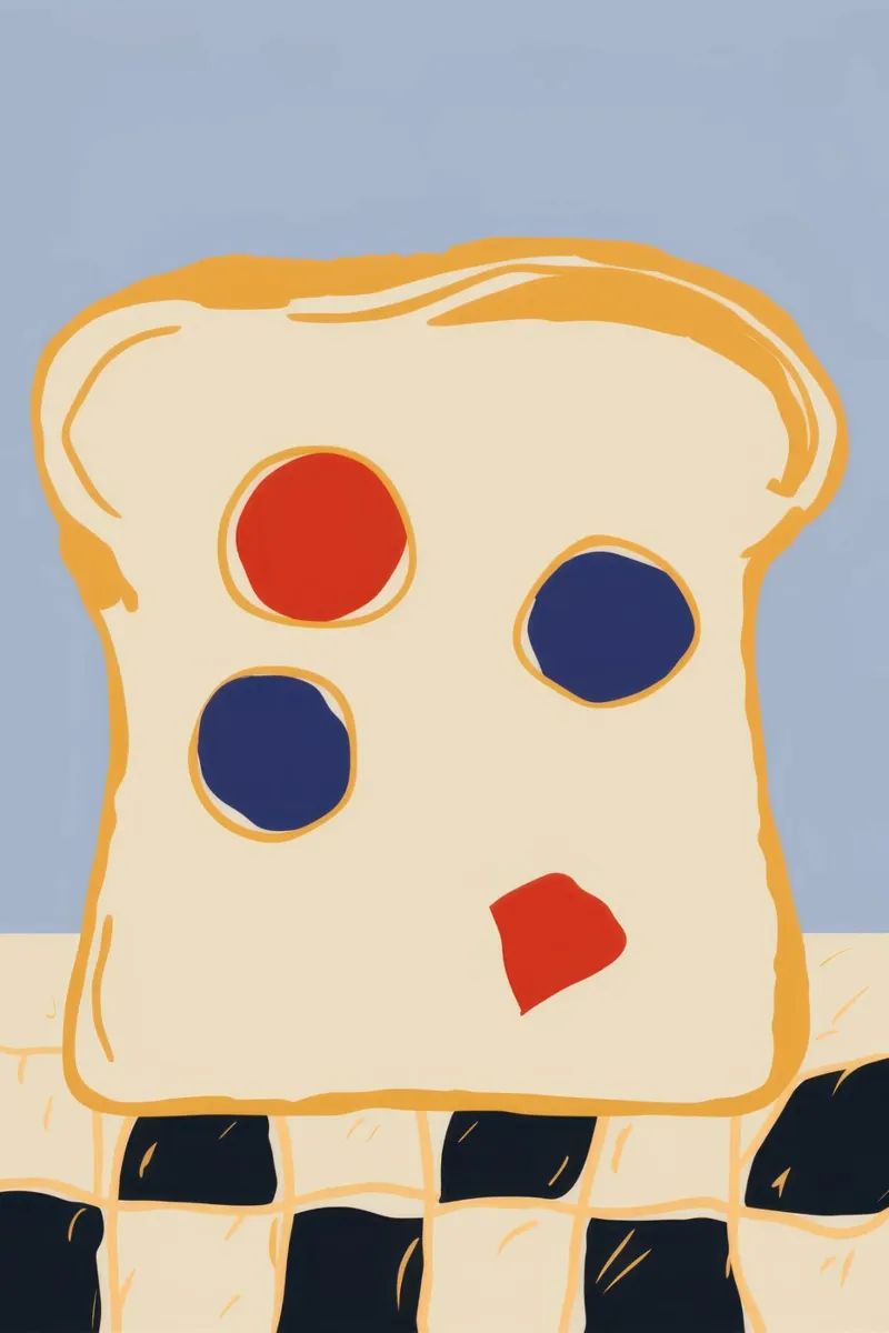 Toast artistico per la colazione pellicola backlit da Frosh Pallete