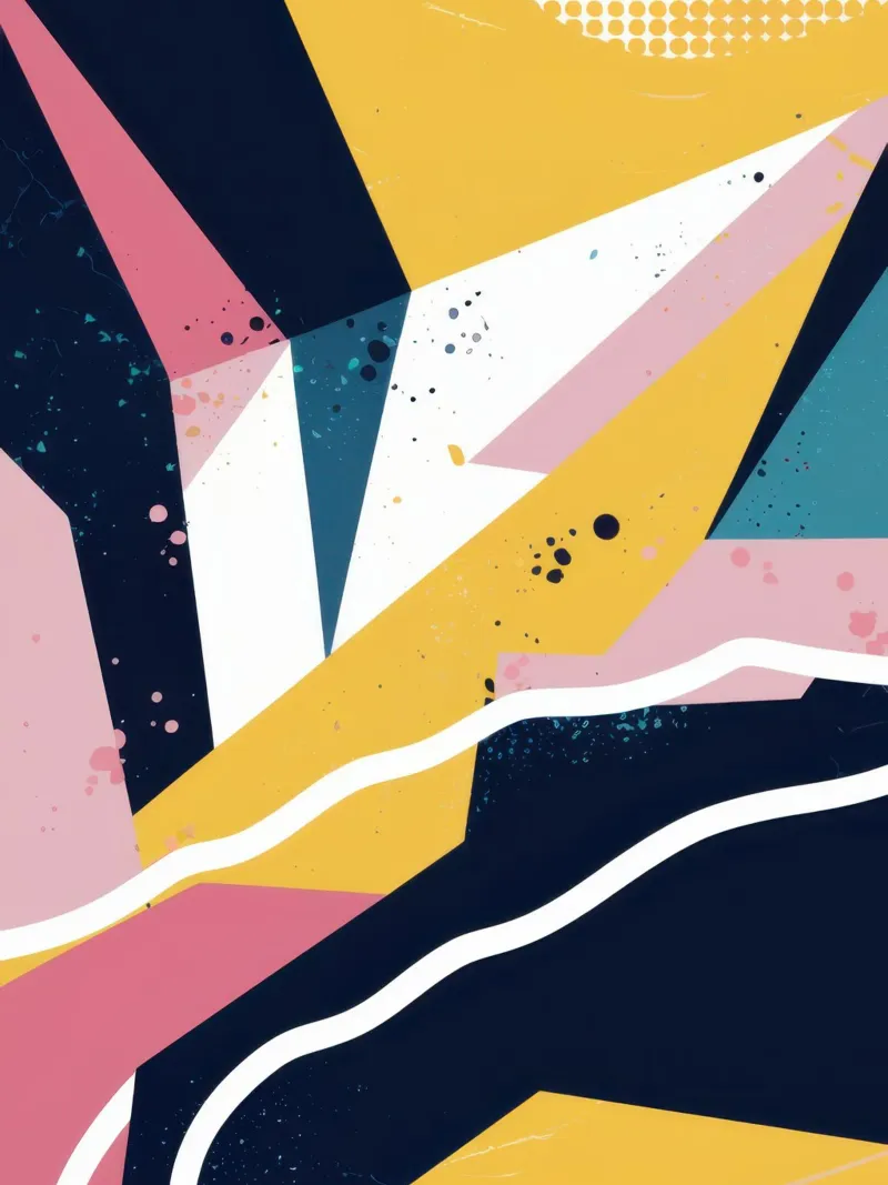 Dynamic Geometric Abstract canvas by Frosh Pallete