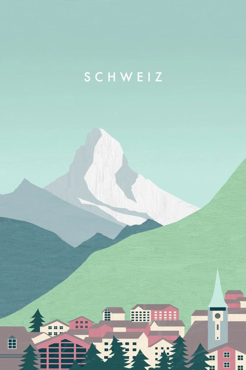 Schweiz Poster von Katinka Reinke