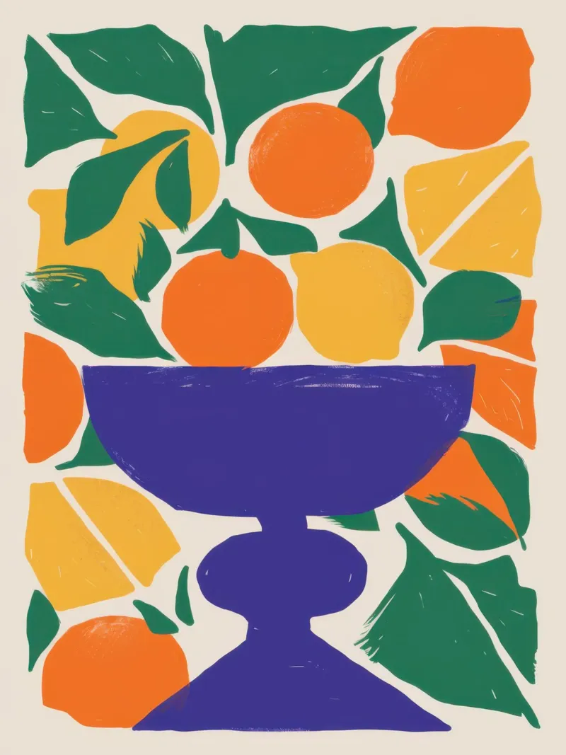 Klassische Orange Bowl Leinwand von Obs Canvas