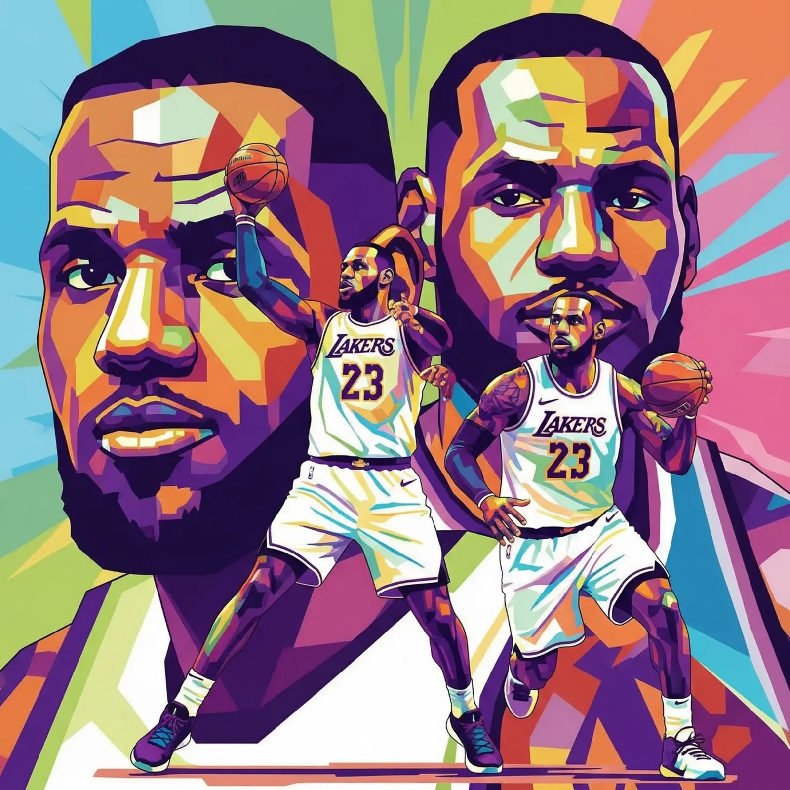 Lebron James artistic design pellicola backlit da Hantamrata