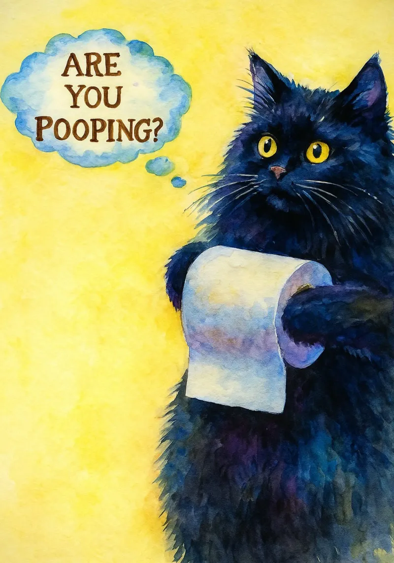stai facendo la cacca di gatto dipingendo poster da Goldend