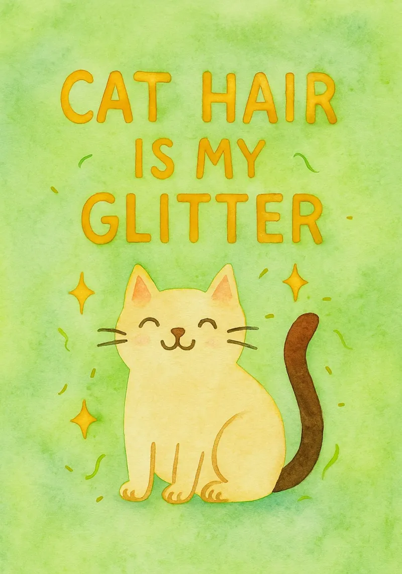 i peli di gatto sono il mio quadro glitterato poster da Goldend