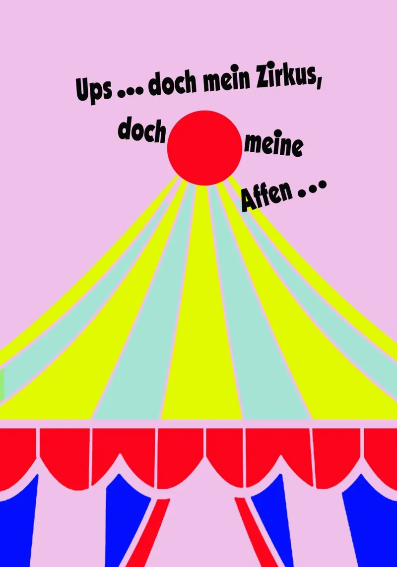 Oops, but my circus, but my monkeys alu-dibond by maramirage