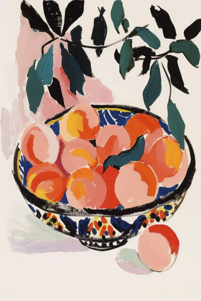 Fresh Peaches No 1 carta hahnemühle da treechild