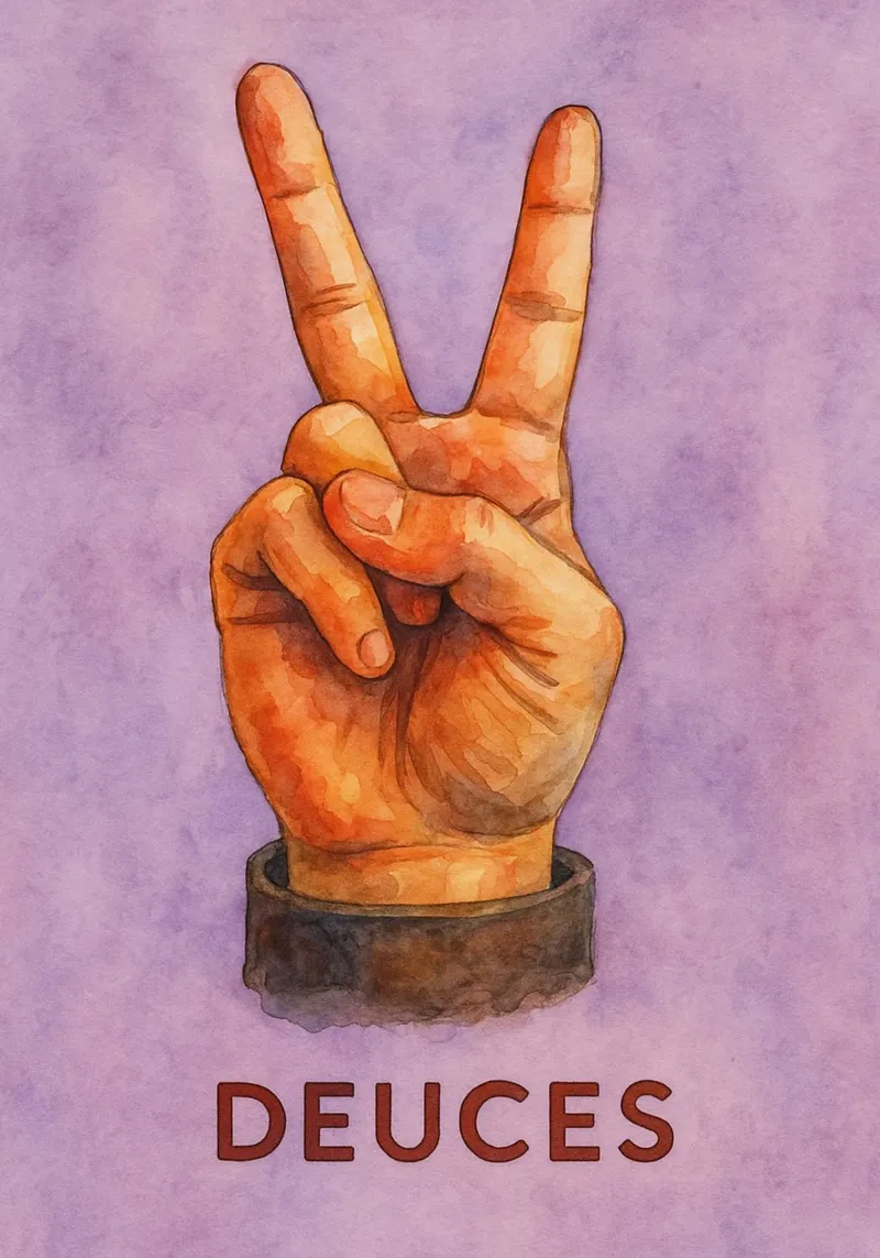 deuces two pittura con le dita poster da Goldend