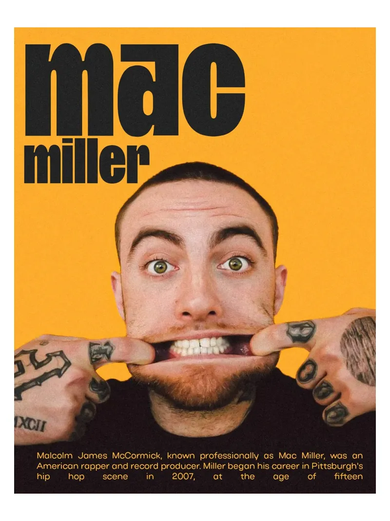 Facce sorridenti e divertenti Mac Miller pellicola backlit da softseilish