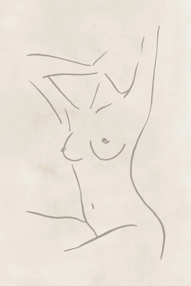 Schizzo del corpo nº 4 Beige carta hahnemühle da NouveauPrints