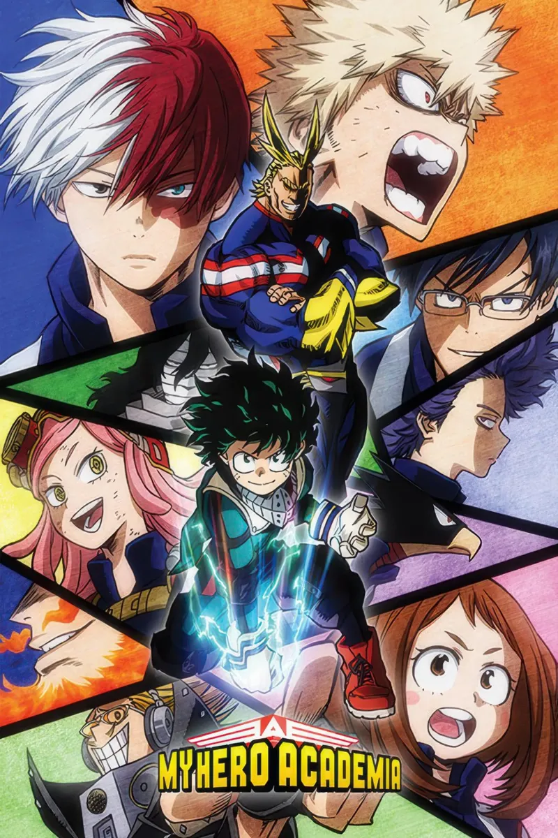 My Hero Academia - Mosaico di personaggi pellicola backlit da NImenims