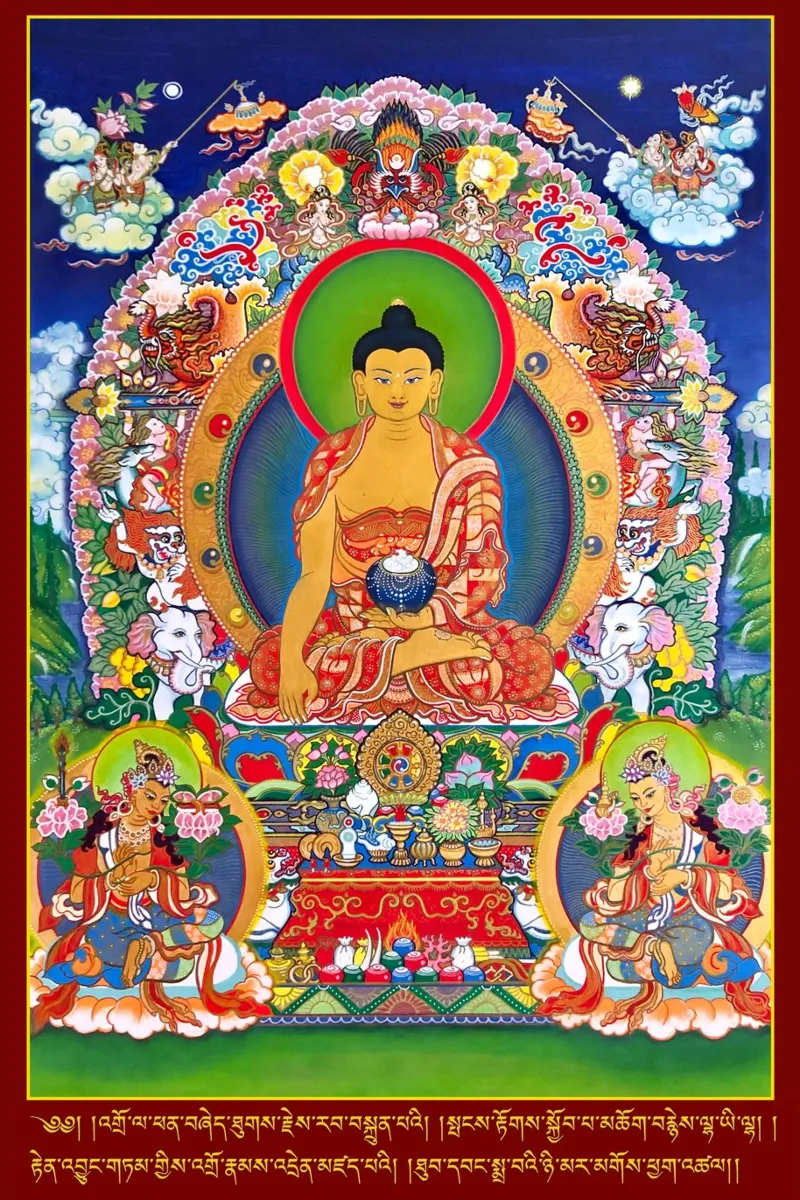 Buddha Shakyamuni Thangka poster da Happy 😃 Art 🎨 by Christine Schnoell