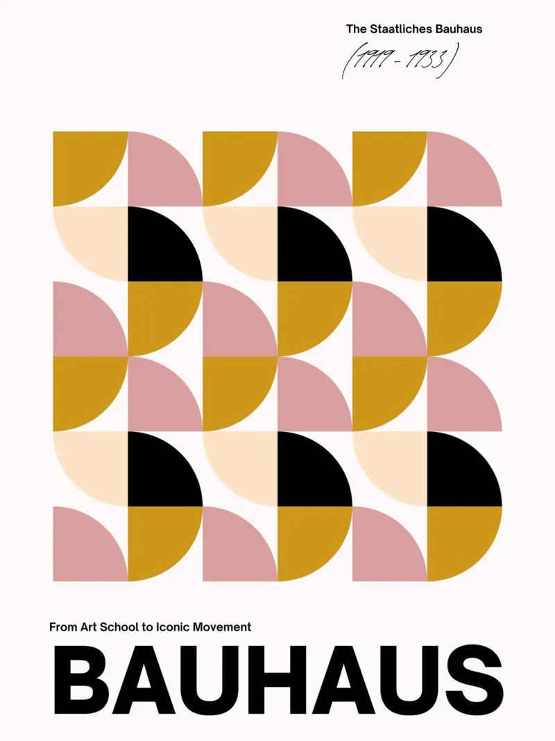 Bauhaus Modular – Soft Color Geometry canvas by Casa Calm