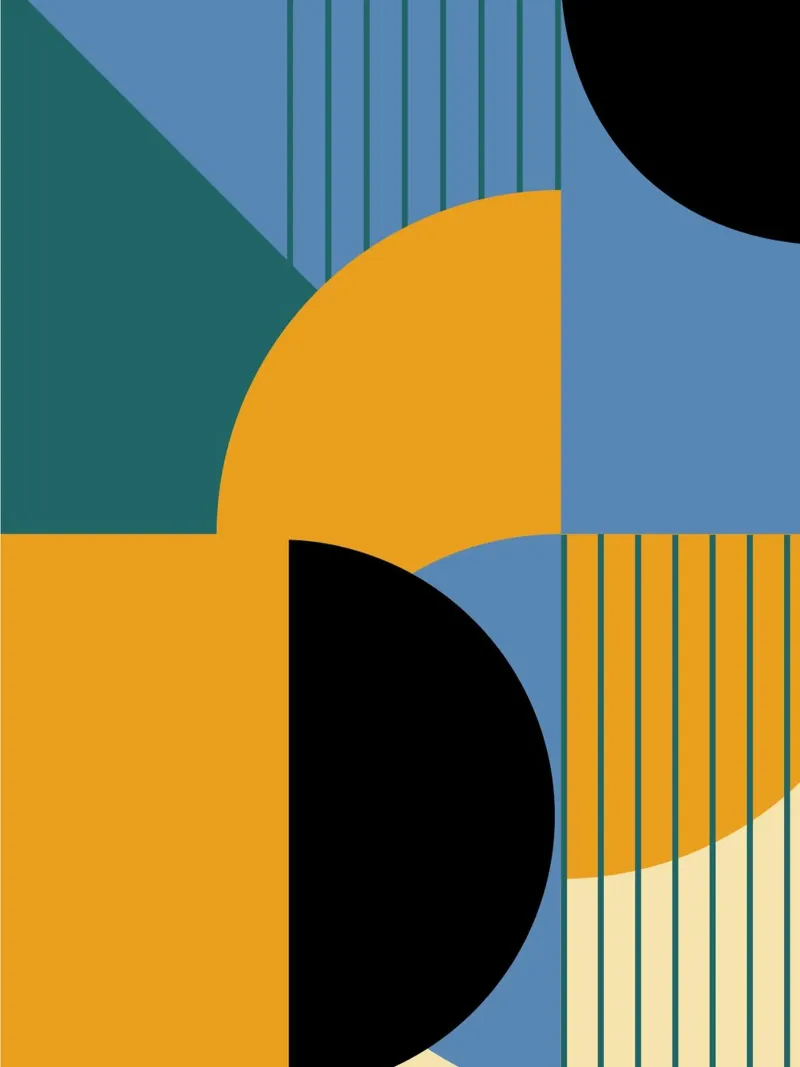 Bauhaus Colours - Abstract & Geometric hahnemühle by Casa Calm