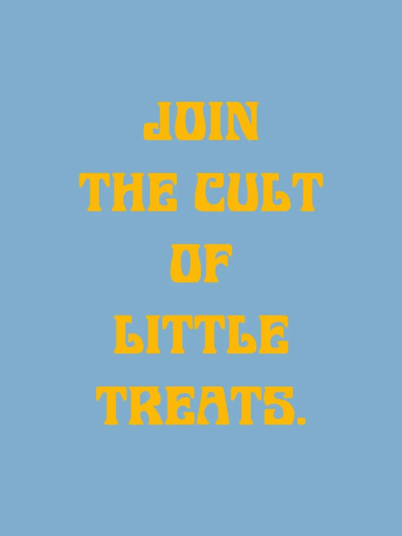 Join the cult of little treats. canvas by Fraysein Design